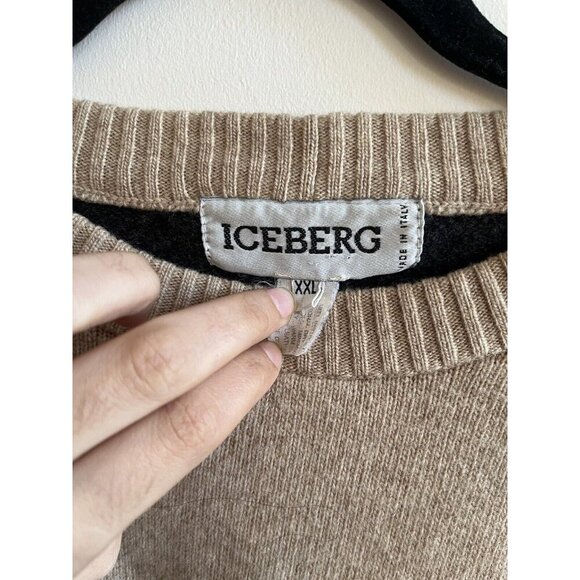 Iceberg Sweater Vintage 1996 Wool Mens ‘Bugs bunny’ Sz. XXL Knitwear - Picture 2 of 12